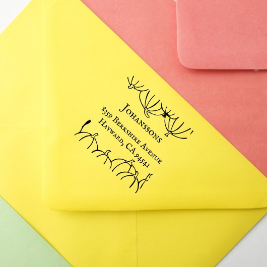 Rustieke pompoenen Thanksgiving familie retour adr Rubberstempel