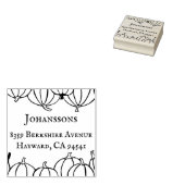 Rustieke pompoenen Thanksgiving familie retour adr Rubberstempel (Gestempeld)