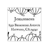 Rustieke pompoenen Thanksgiving familie retour adr Rubberstempel (Afrduk)