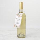 Rustieke Pompoenen Thanksgiving Fles Hanger Labels (Schuin)