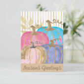 Rustieke Pompoenen Thanksgiving Wenskaart (Staand voorkant)