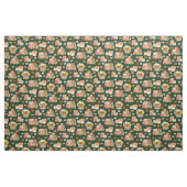 Rustieke pompoenoogst op Forest Green Stof (Fat Quarter)