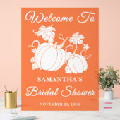 Rustieke pompoenrank herfst bruiloft feest begrroe acryl bord (Huwelijk)