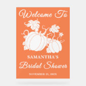 Rustieke pompoenrank herfst bruiloft feestelijke w acryl bord (Voorkant)