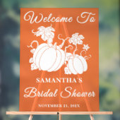 Rustieke pompoenrank herfst bruiloft feestelijke w acryl bord (Neutraal)