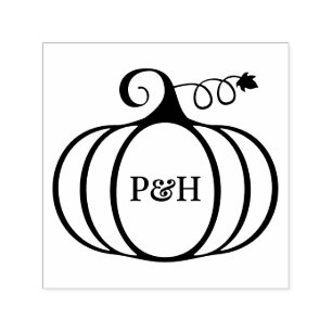 Rustieke pomprelief 2 initiaal koppelmonogram  zelfinktende stempel
