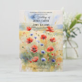 Rustieke Poolse huwelijksuitnodiging met Waterverf Kaart (Staand voorkant)