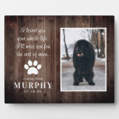 Rustieke Pootafdrukken Gepersonaliseerd Huisdier H Fotoplaat (Voorkant)