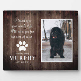 Rustieke Pootafdrukken Gepersonaliseerd Huisdier H Fotoplaat