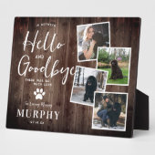 Rustieke pootafdrukken gepersonaliseerde huisdierh fotoplaat (Zijkant)