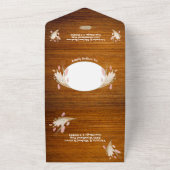 Rustieke post-huwelijks dried bloemen elopement fo all in one uitnodiging (Buitenkant)