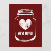 Rustieke postkaarten met pot voor verhuizing naar  aankondigingskaart (Voorkant)