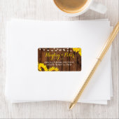 Rustieke Pot Zonnebloem Houten Adresetiketten Stic Etiket (Insitu)