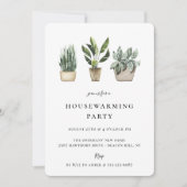 Rustieke Pothuisplanten Housewarming Feestje Kaart (Voorkant)