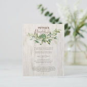 Rustieke POTLUCK Huwelijksuitnodiging Sjabloon Gid (Staand voorkant)