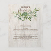 Rustieke POTLUCK Huwelijksuitnodiging Sjabloon Gid (Achterkant)