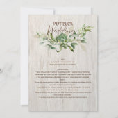 Rustieke POTLUCK Huwelijksuitnodiging Sjabloon Gid (Achterkant)