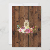 Rustieke potten Sweet 16 Party Wood Bloemen Lichte Kaart (Achterkant)