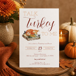 Rustieke 'Praat met me over kalkoen' Thanksgiving- Kaart