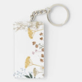 Rustieke Prairie Ranch Boerderij Bloemen Botanisch Sleutelhanger (achterkant)