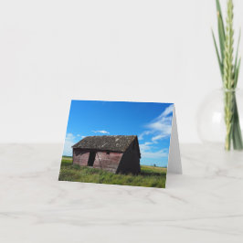 Rustieke Prairie Schuur Gevouwen Wenskaart Kaart