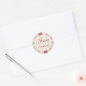 Rustieke Prettig Kerstmis Stickers (Envelop)