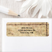 Rustieke prikkeldraad retour adreslabels etiket (Insitu)