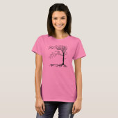 Rustieke primitieve boom lange mouw dames shirt (Voorkant volledig)