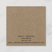 RUSTIEKE PRIMITIEVE LAND LOG CABINE OP KRAFT VIERKANTE VISITEKAARTJE (Achterkant)