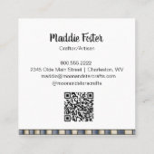 Rustieke Primitieve Land Zoutbak Huis Maan Sterren Vierkante Visitekaartje (Achterkant)