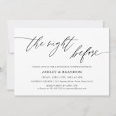 Rustieke proefbruiloft de avond voor de repetitie kaart (Voorkant)