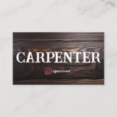 Rustieke professionele houtbewerking Carpenter Visitekaartje (Achterkant)