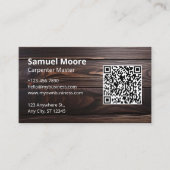 Rustieke professionele houtbewerking Carpenter Visitekaartje (Voorkant)