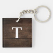 Rustieke Psalm 86:15 Schrift Gepersonaliseerd Mono Sleutelhanger (Achterkant)