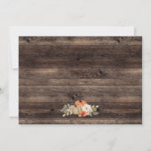 Rustieke Pumpkin Herfst repetitie diner Kaart (Achterkant)