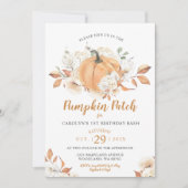 Rustieke Pumpkin Patch Verjaardags Bash Party Kaart (Voorkant)