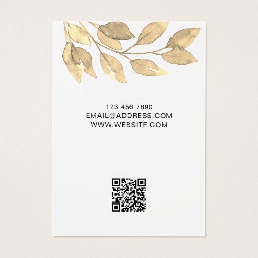 Rustieke QR Code Ketting Display Kaart (Achterkant)