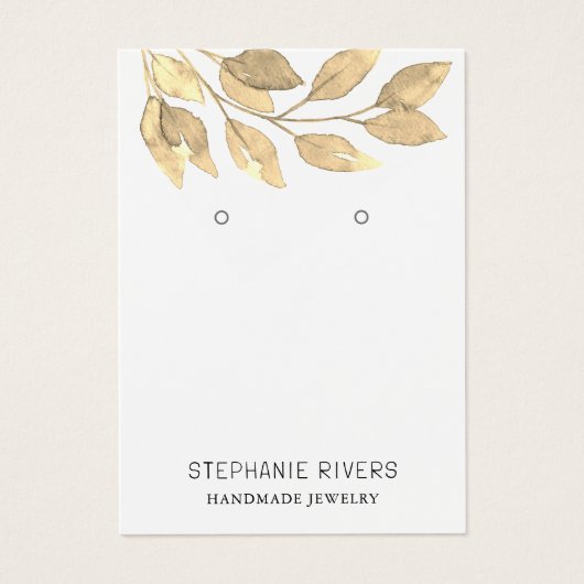 Rustieke QR Code Oorbellen Display Kaart (Voorkant)