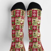 Rustieke quilt uitziende Kerstvakantie Sokken (Top)