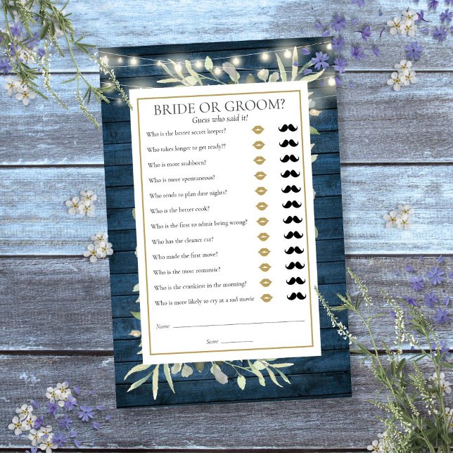 Rustieke Raad Wie Groene Bruids-Shower Spel (Rustic Guess Who Greenery Bridal Shower Game
)