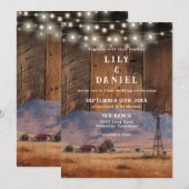 Rustieke Ranch Schuur Houten Slingerlichtjes Bruil Kaart (Voorkant / Achterkant)
