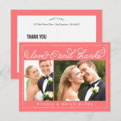 Rustieke rand - Bedankkaart - Bewerkbare kleur Briefkaart (Voorkant / Achterkant)