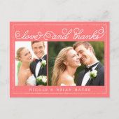 Rustieke rand - Bedankkaart - Bewerkbare kleur Briefkaart (Voorkant)