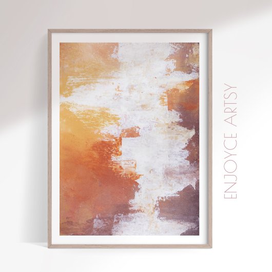 Rustieke rauwe abstracte schilderkunst herfst muur poster
