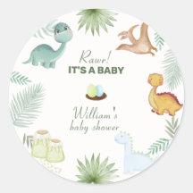 Rustieke Rawr Vulkan Tropische Dinosaur Baby Showe