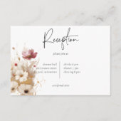 Rustieke Red Barley Waterverf Wildflower Receptie Informatiekaartje (Voorkant)