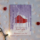 Rustieke Red Blue Logo Company vakantie Kaart