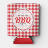 Rustieke Red Gingham Familie Picknick BBQ Blikjeskoeler (Voorkant)