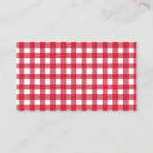 Rustieke Red Gingham & Zonnebloemen Boeken voor Ba Informatiekaartje (Achterkant)