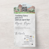 Rustieke Red Rock Colorado bruiloft All In One Uitnodiging (Binnen)